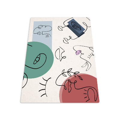 Vloerbeschermer Kenmerken van het gezicht van een vrouw