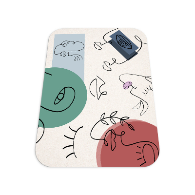 Vloerbeschermer Kenmerken van het gezicht van een vrouw