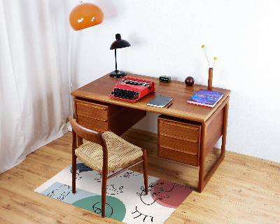 Vloerbeschermer Kenmerken van het gezicht van een vrouw