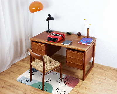 Vloerbeschermer Kenmerken van het gezicht van een vrouw