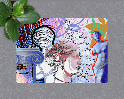 Vloerbeschermer tapijt Oude moderne beeldhouwkunst