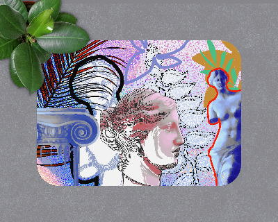 Vloerbeschermer tapijt Oude moderne beeldhouwkunst