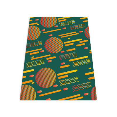 Vloerbeschermer bureaustoel Retro zonsondergang