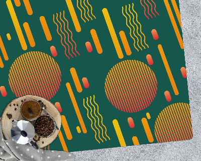 Vloerbeschermer bureaustoel Retro zonsondergang