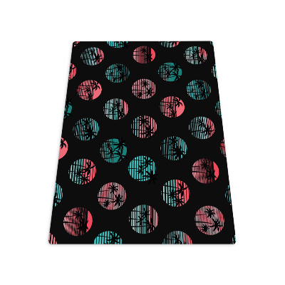 Vloerbeschermer Retro palmbomen