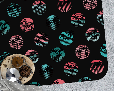 Vloerbeschermer Retro palmbomen