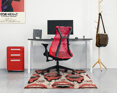 Vloerbeschermer bureaustoel Retro lippen