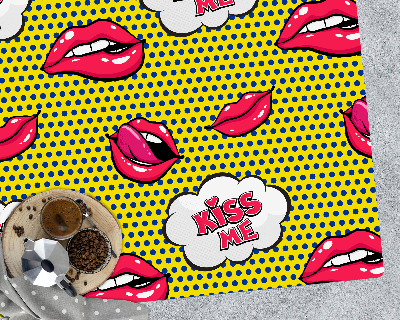 Vloerbeschermer Rode lippenstiftlippen