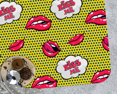 Vloerbeschermer Rode lippenstiftlippen