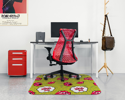 Vloerbeschermer Rode lippenstiftlippen