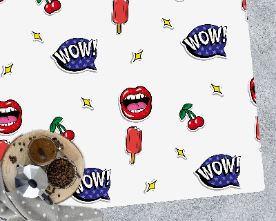 Vloerbeschermer bureaustoel Kersenlippen