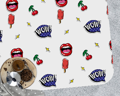 Vloerbeschermer bureaustoel Kersenlippen