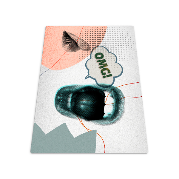 Vloerbeschermer bureaustoel OMG lippen!