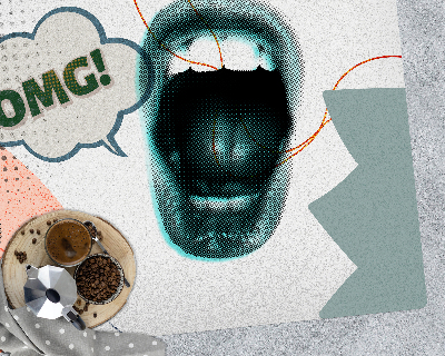 Vloerbeschermer bureaustoel OMG lippen!