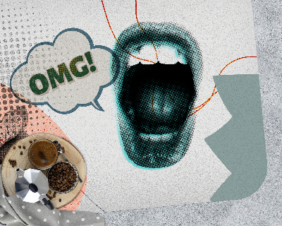 Vloerbeschermer bureaustoel OMG lippen!