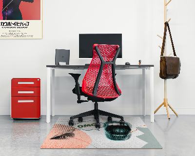 Vloerbeschermer bureaustoel OMG lippen!