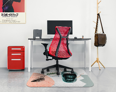 Vloerbeschermer bureaustoel OMG lippen!