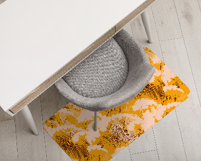 Vloerbeschermer bureaustoel Gele Japanse golven