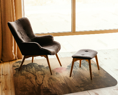 Vloerbeschermer bureaustoel Zonsondergangbos