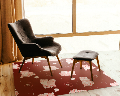 Vloerbeschermer Kersen Shiba Inu Hond