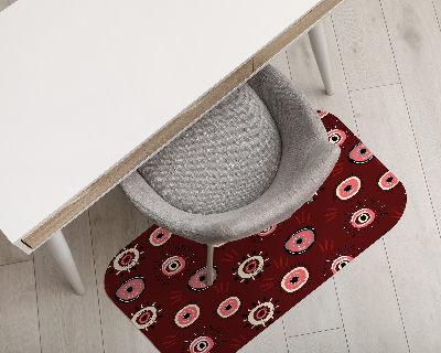 Vloerbeschermer bureaustoel Bourgondisch ogenpatroon