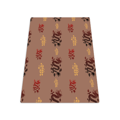 Vloerbeschermer bureaustoel Aziatisch drakenpatroon