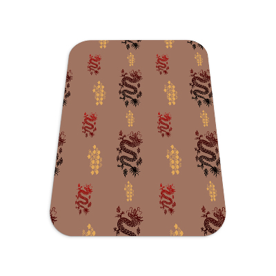 Vloerbeschermer bureaustoel Aziatisch drakenpatroon