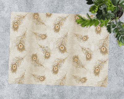 Vloerbeschermer Samenstelling van pauwenveren