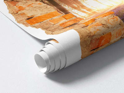 3D wandsticker gat in de muur 85x100 Bosdoorbraak