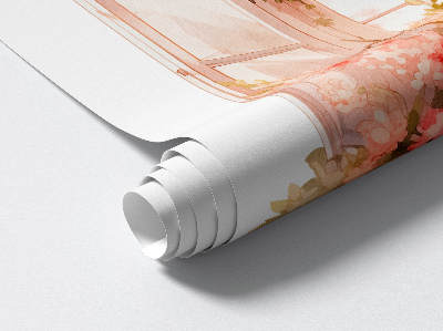 Muursticker 3d uitzicht 94x100 Romantisch raam