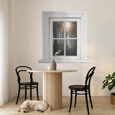 Muursticker 3d uitzicht 102x100 Bosvenster