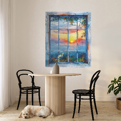 Muursticker 3d uitzicht 82x100 Venster West