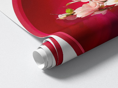 3D effect muursticker 67x100 Bloemen in een vaas