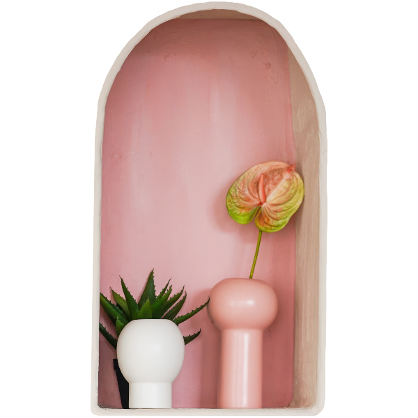 3D effect muursticker 58x100 Subtiele vegetatie