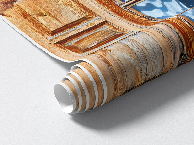 Muursticker 3d uitzicht 96x100 Rustiek raam