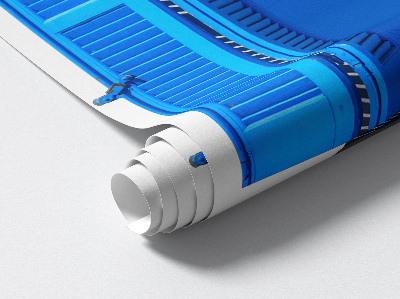 Muursticker 3d uitzicht 100x61 Mediterraan landschap