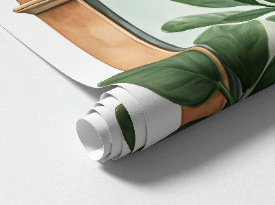 Muursticker 3d uitzicht 70x100 Planten voor op het raam.