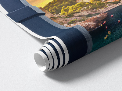 Muursticker 3d uitzicht 72x100 Uitzicht op de Middellandse Zee