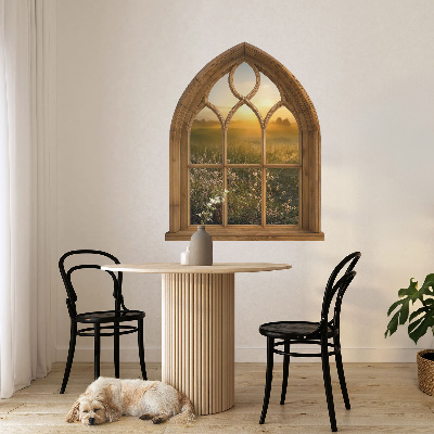 Muursticker 3d uitzicht 80x100 Raamlandschap