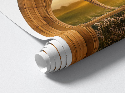 Muursticker 3d uitzicht 80x100 Raamlandschap