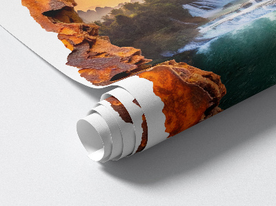 3D wandsticker gat in de muur 83x100 Natuurlijk panorama