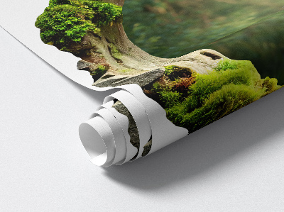 3D wandsticker gat in de muur 93x100 Idylle in het bos