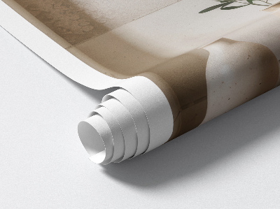 3D effect muursticker 91x100 Keramische vazen