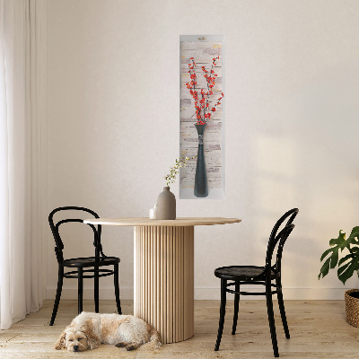 3D effect muursticker 29x100 Bloemen en stenen