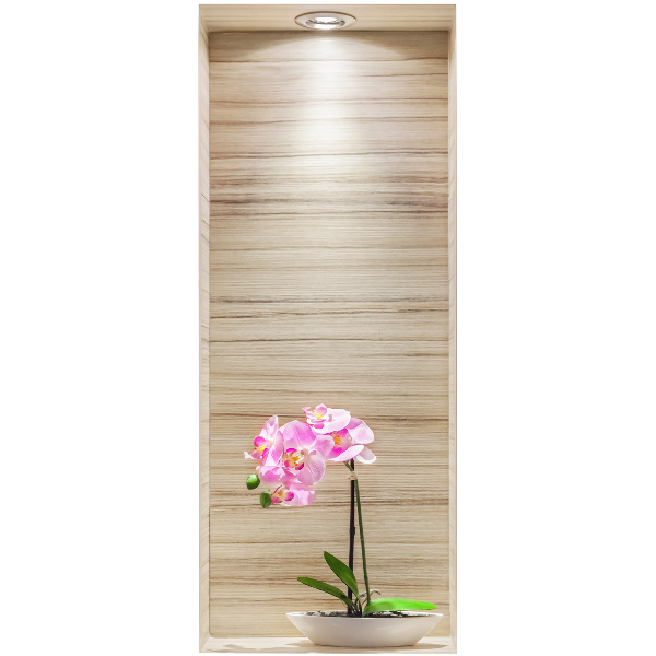 3D effect muursticker 40x100 Orchidee elegantie