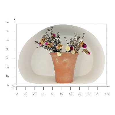 3D effect muursticker 100x68 Gedroogde bloemen