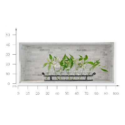 3D effect muursticker 100x43 Bloemen in vazen
