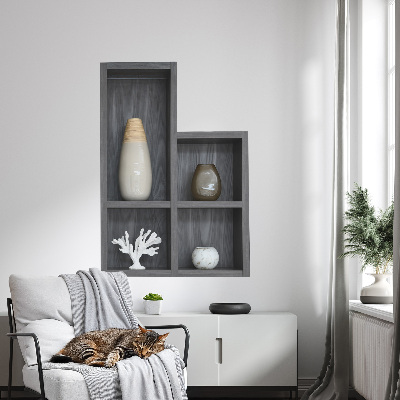 3D effect muursticker 91x130 Decoratieve planken