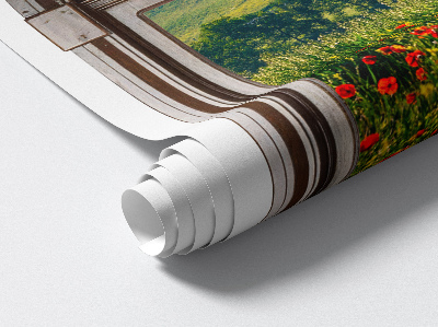 Muursticker 3d uitzicht 89x130 Schilderachtig landschap