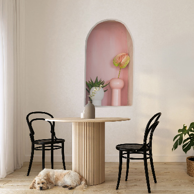 3D effect muursticker 75x130 Subtiele vegetatie